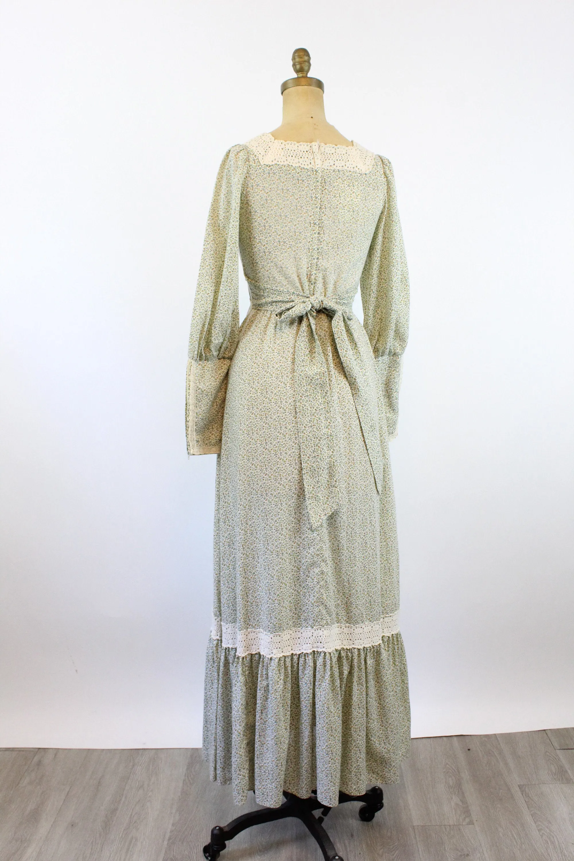 1970s GUNNE SAX cotton FLORAL maxi dress xs  | new spring