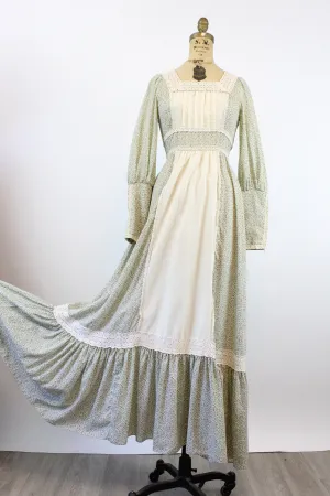 1970s GUNNE SAX cotton FLORAL maxi dress xs  | new spring