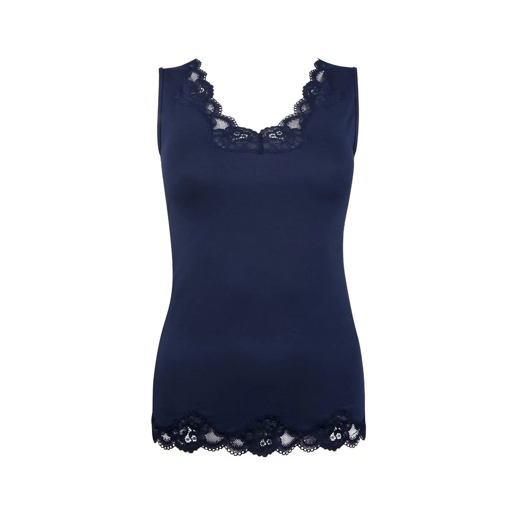 Antigel Simply Perfect VNeck Lace Trim Tank Top
