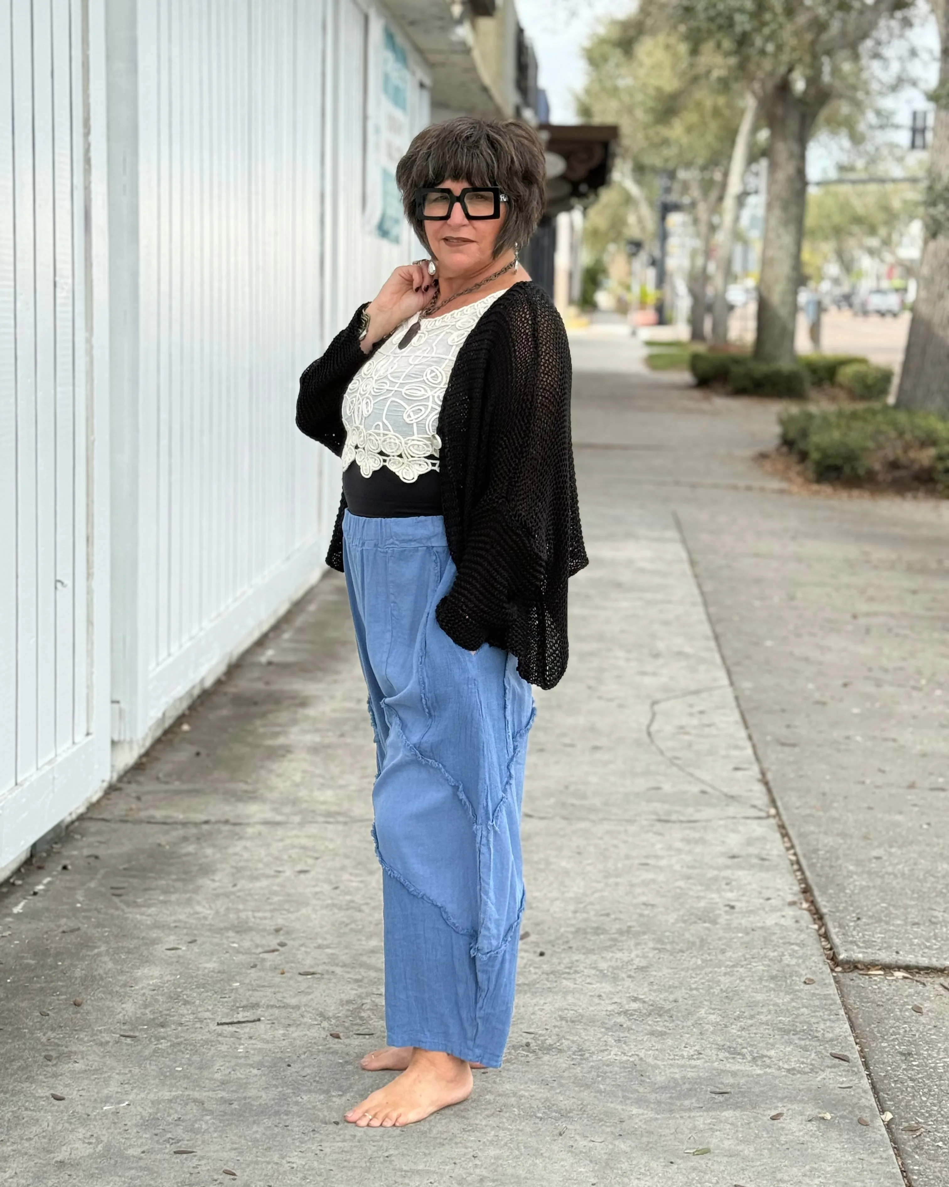 Blue Haven Patchwork Pants