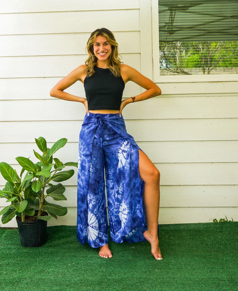 Blue Lotus Palazzo Wrap Pants