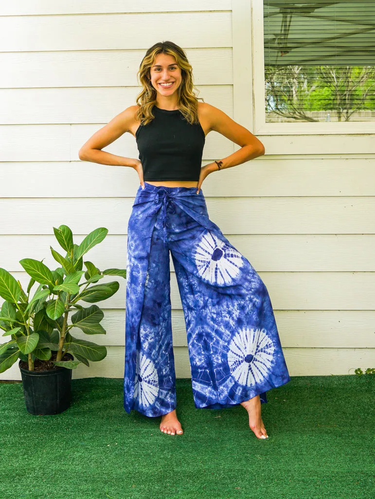 Blue Lotus Palazzo Wrap Pants