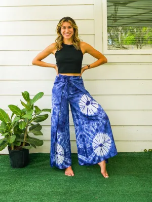 Blue Lotus Palazzo Wrap Pants