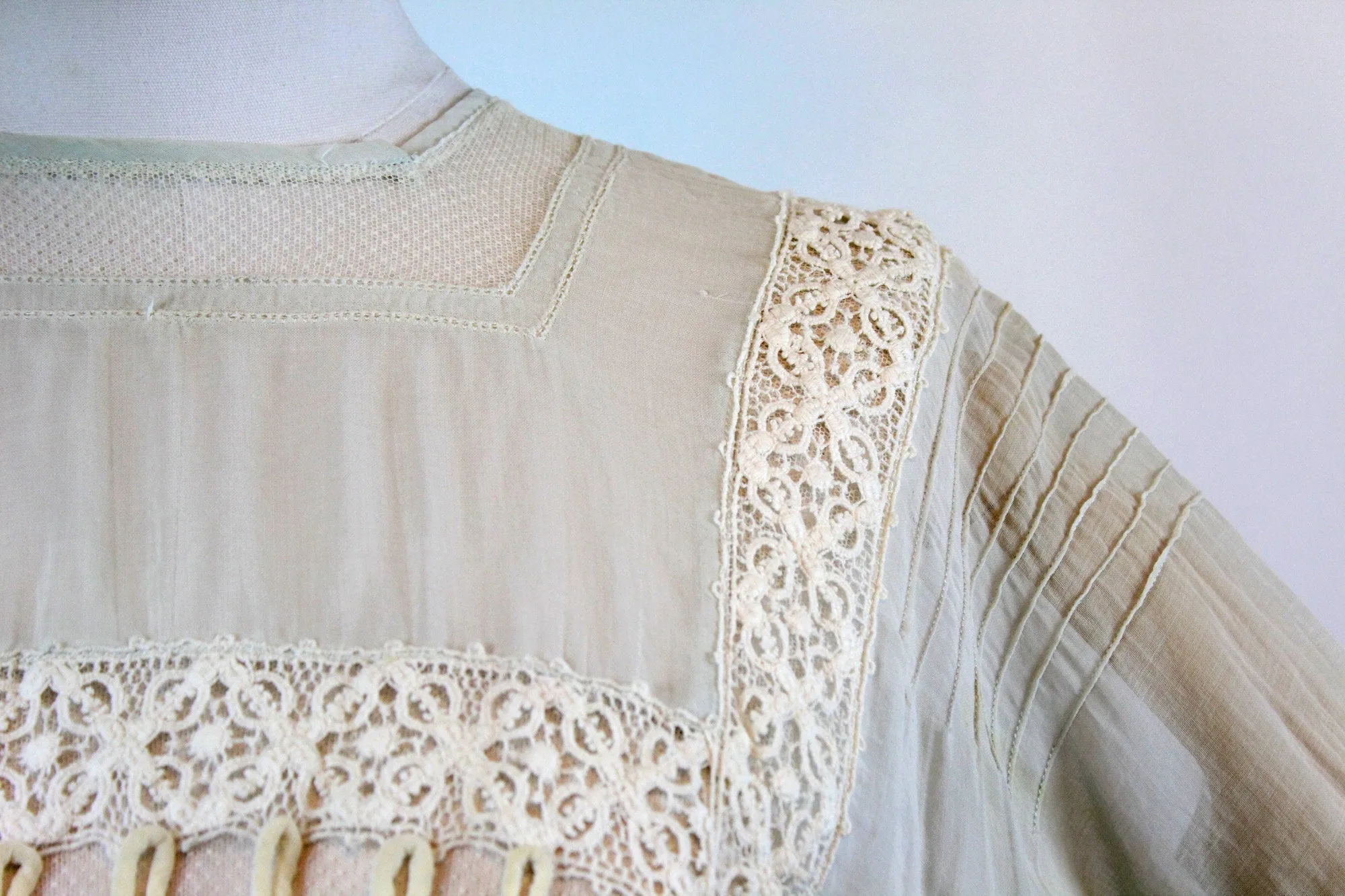 BLUE twisted SWIRL antique edwardian dress xs | new spring summer