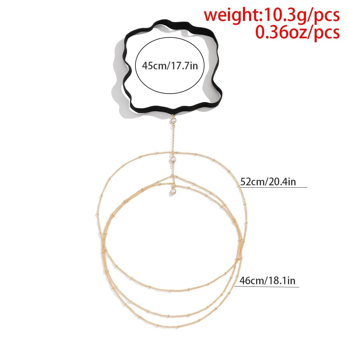 Bohemian Layered Pearl Charm Elastic Saturn Thigh Leg Chain