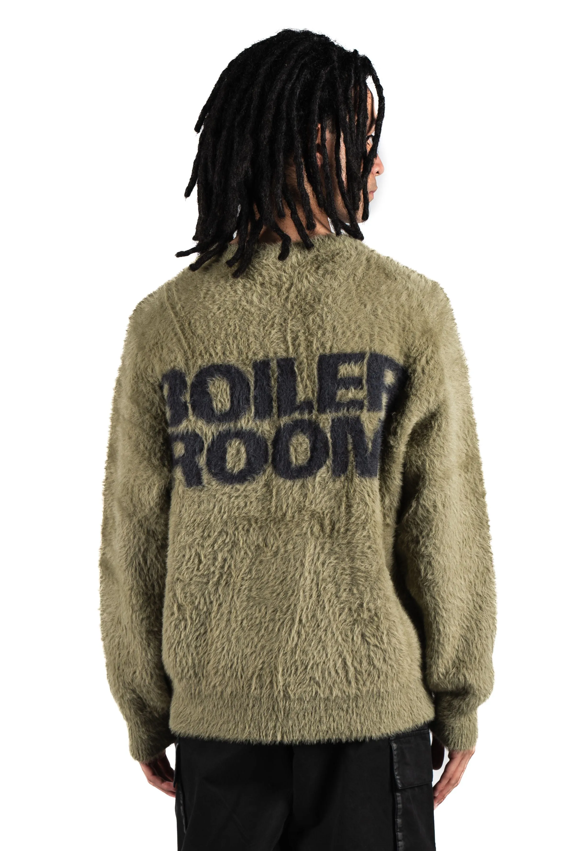 Boiler Room Shaggy Knitwear Khaki