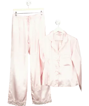 boux avenue Pink Amelia Long Sleeve Pyjama Set UK 12
