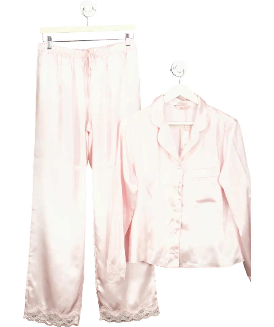 boux avenue Pink Amelia Long Sleeve Pyjama Set UK 12