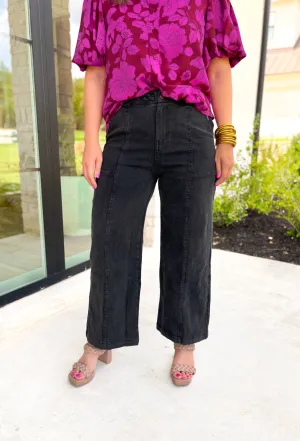 Bridget Wide Leg Pants in Black
