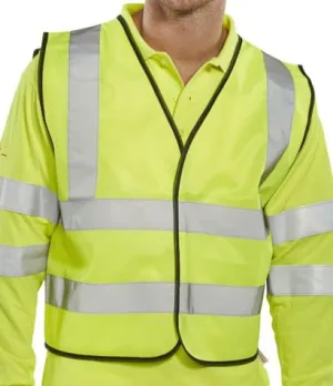 BSeen En471 Short Hi Vis Safety Vest App G Beeswift Yellow - Wcengsh