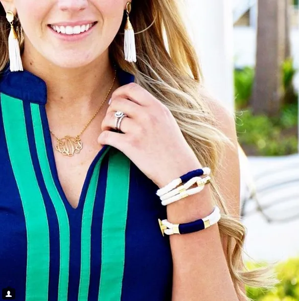 Cambridge - Ivory/Navy/Gold