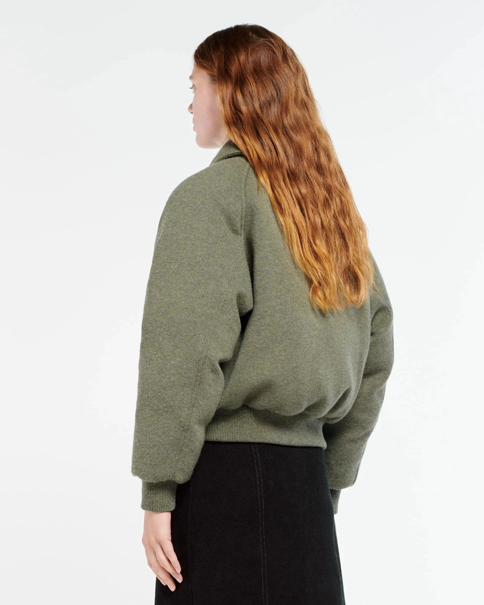 Cashmere and wool bomber jacket