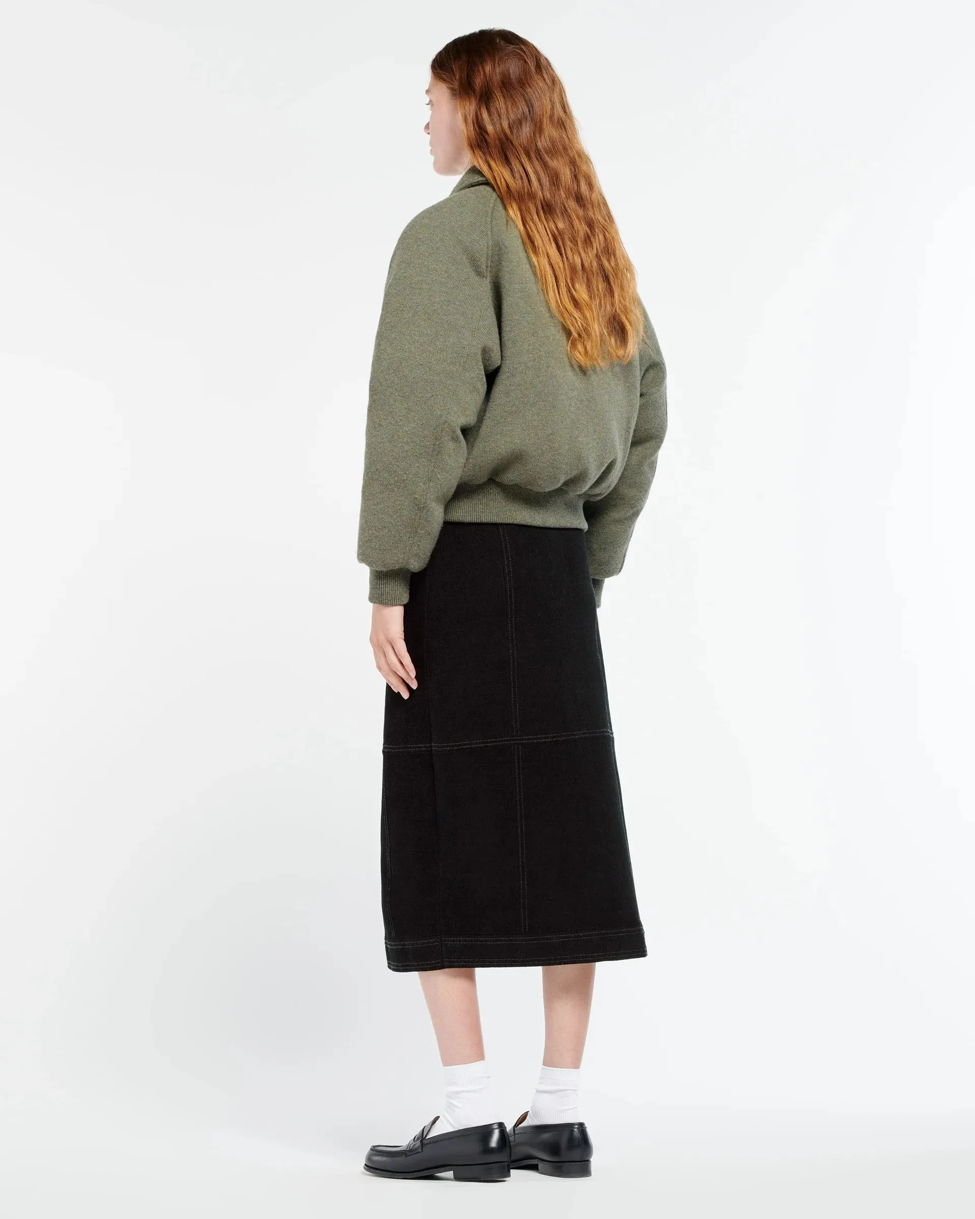 Cashmere and wool bomber jacket