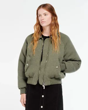 Cashmere and wool bomber jacket