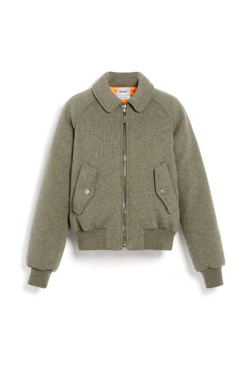 Cashmere and wool bomber jacket