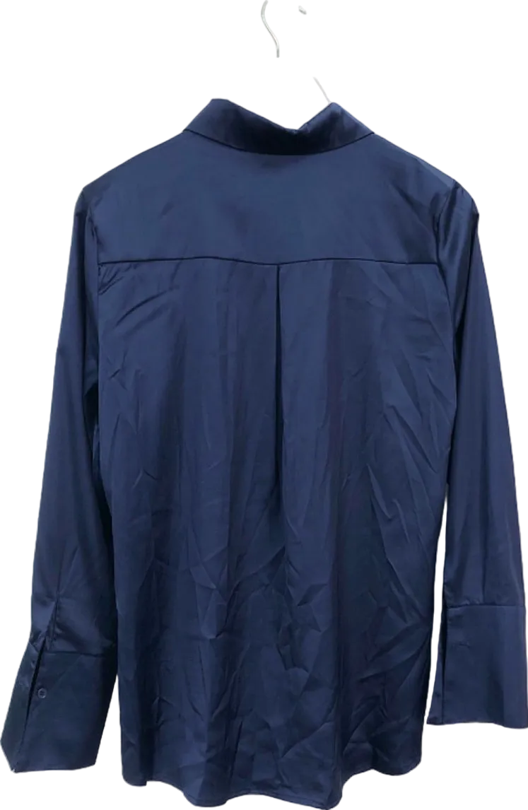 Choklate Navy Satin Shirt UK L