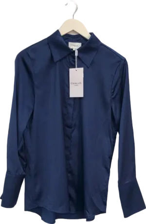 Choklate Navy Satin Shirt UK L