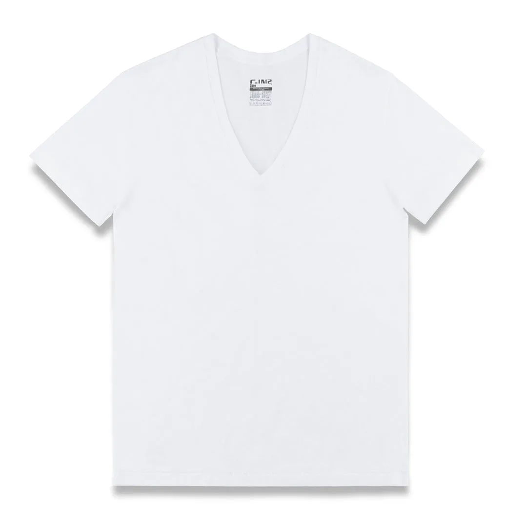 Core Deep V-Neck T-Shirt White