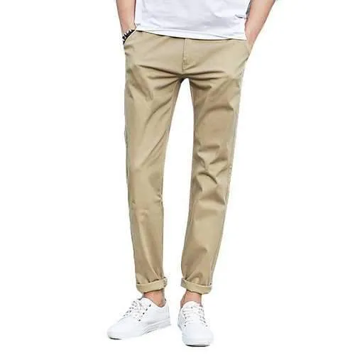 Cotton Casual Straight Pants