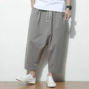 Cotton Linen Casual Baggy Harem Pants