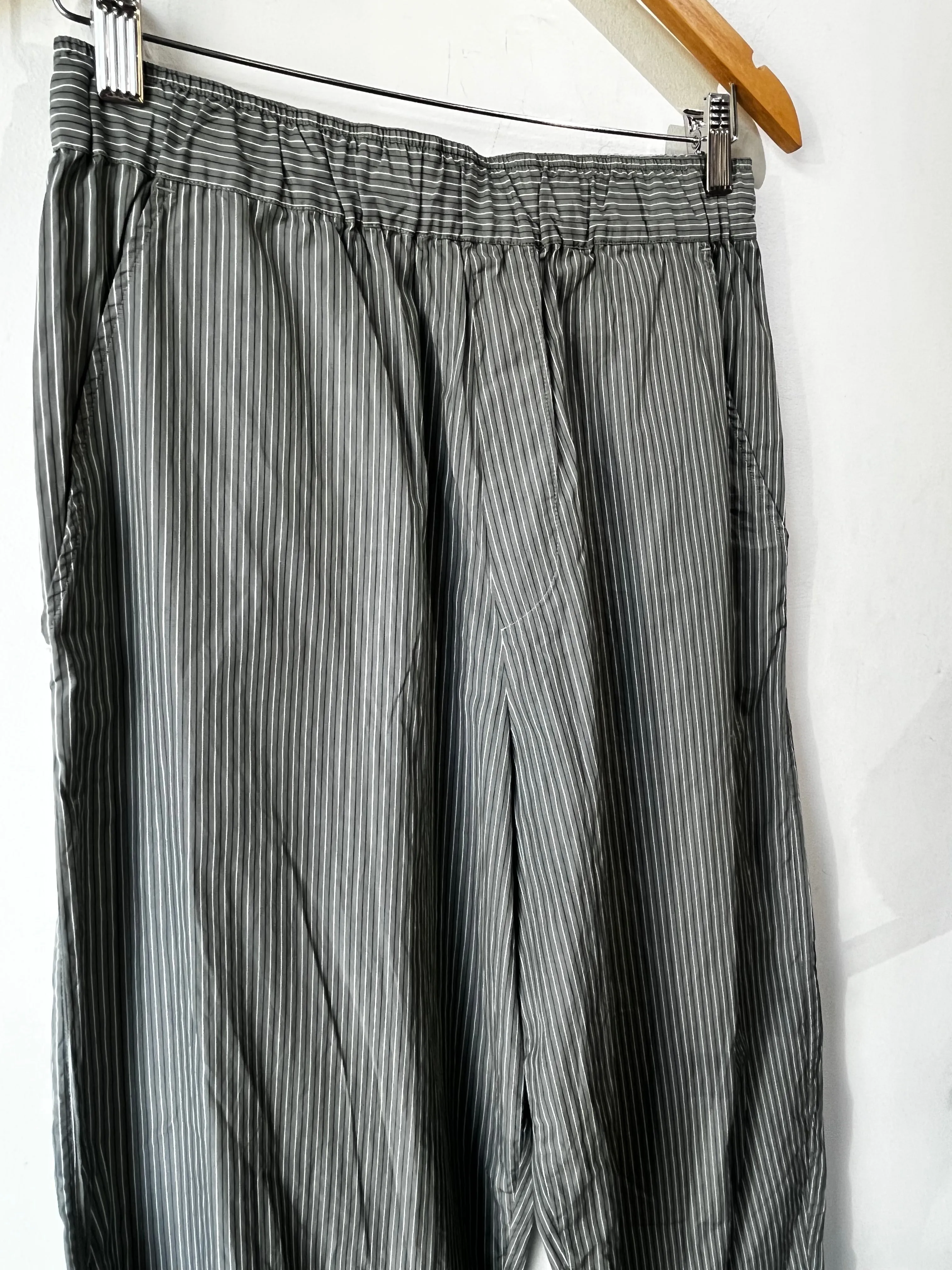Cristaseya   Salvatore Piccolo Green Pinstripe Two-Piece Outfit