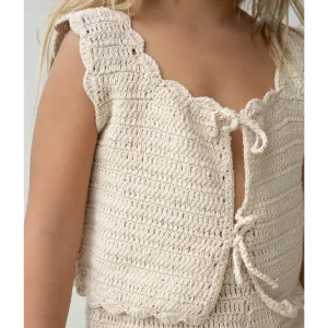 Crochet Vest - Ecru