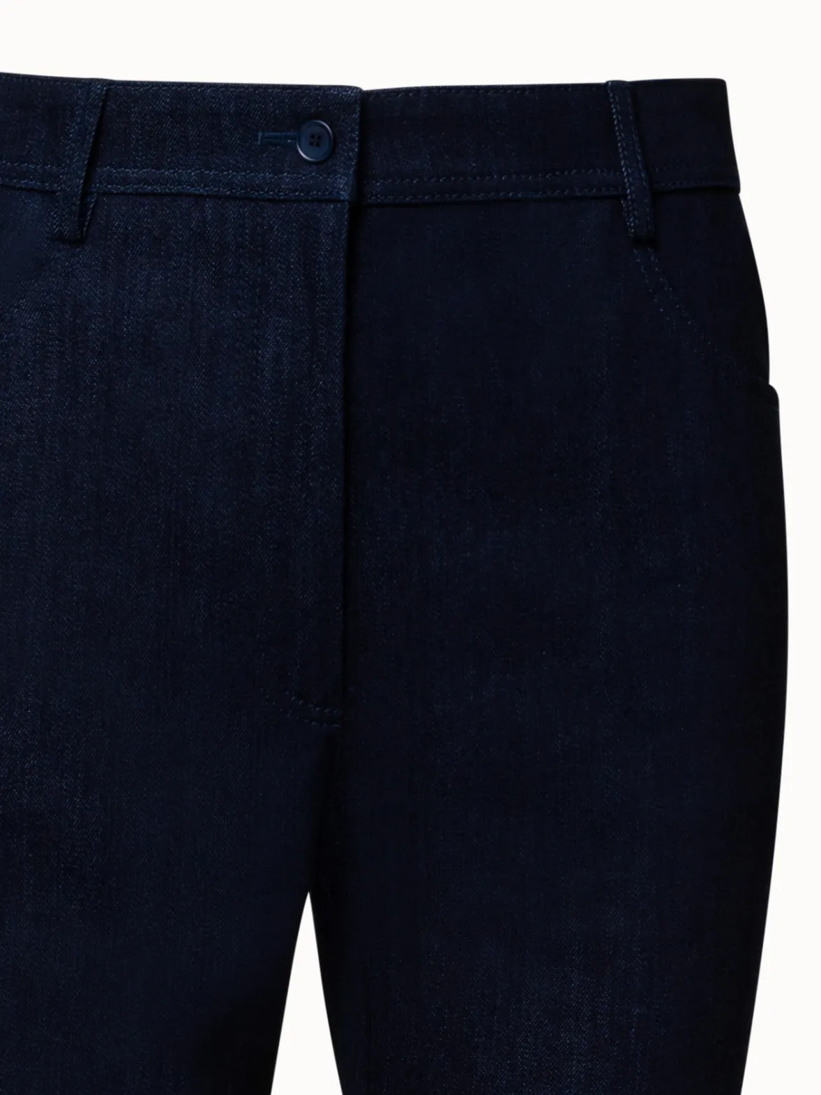 Cropped Bootcut Cotton Denim Stretch Pants