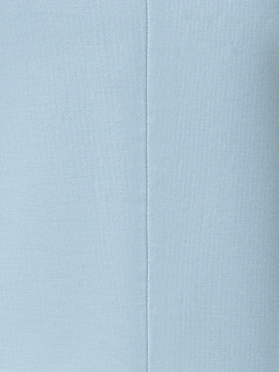Cropped Tapered Cotton Silk Double-Face Pants