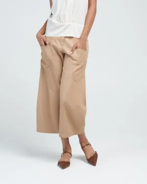 curved eda culotte - camel