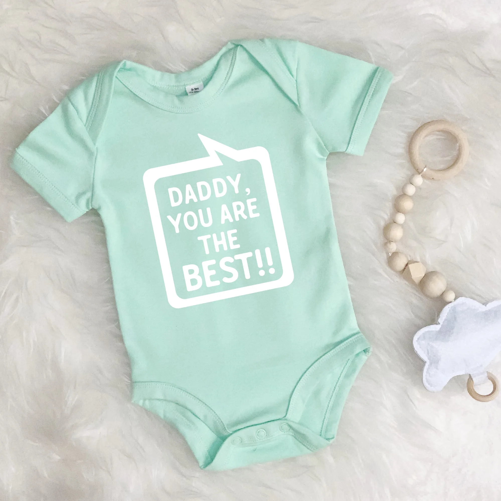 Daddy, You're The Best! Speech Bubble Babygrow