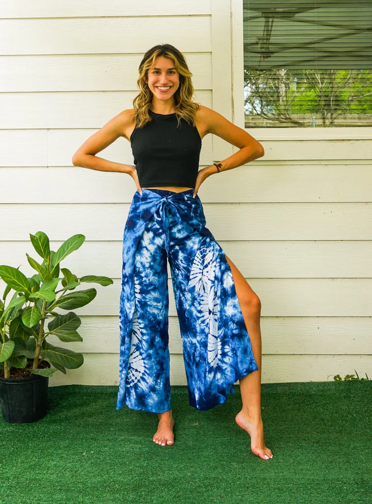 Deep Sea Palazzo Wrap Pants
