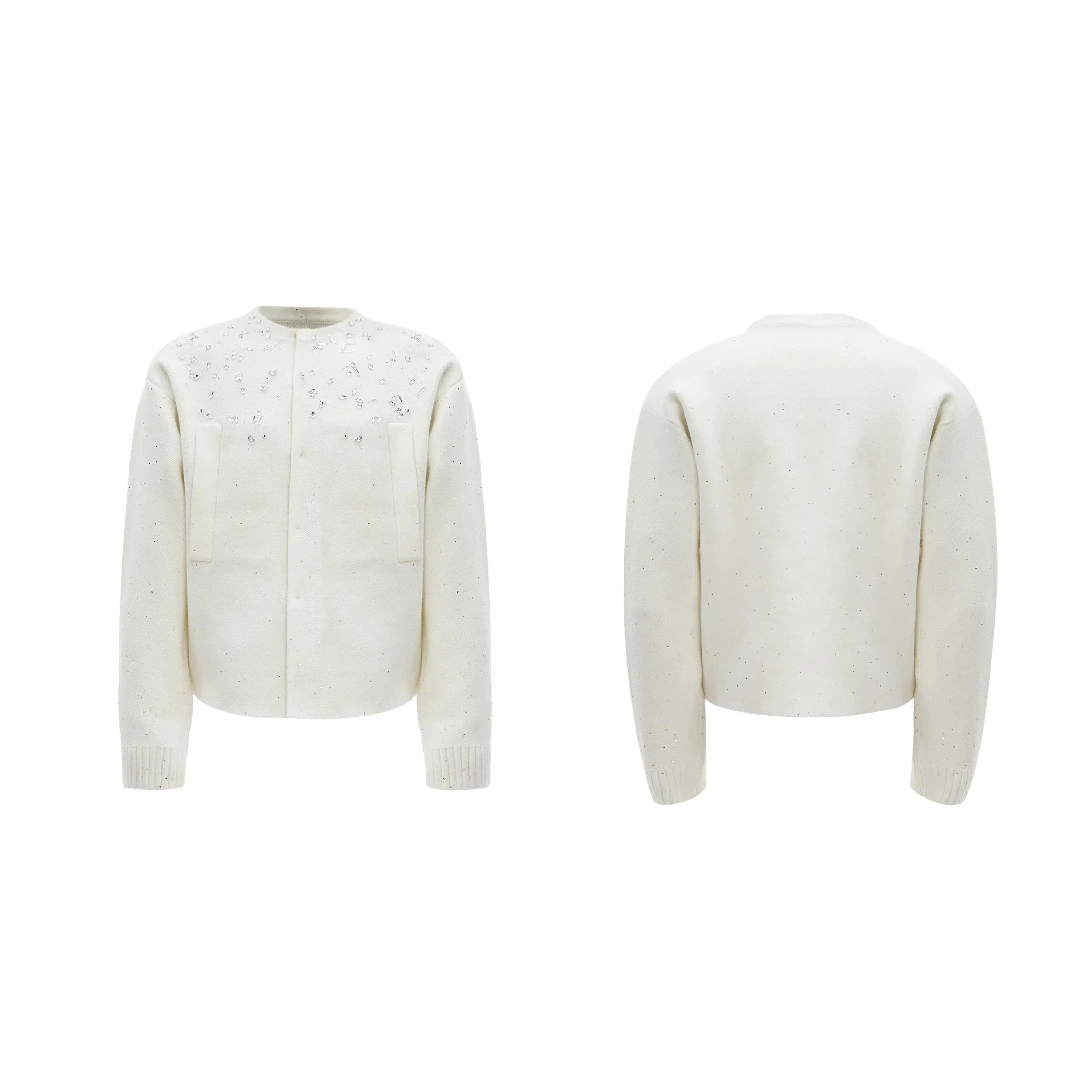 Diamond Embellished Knitted Cardigan