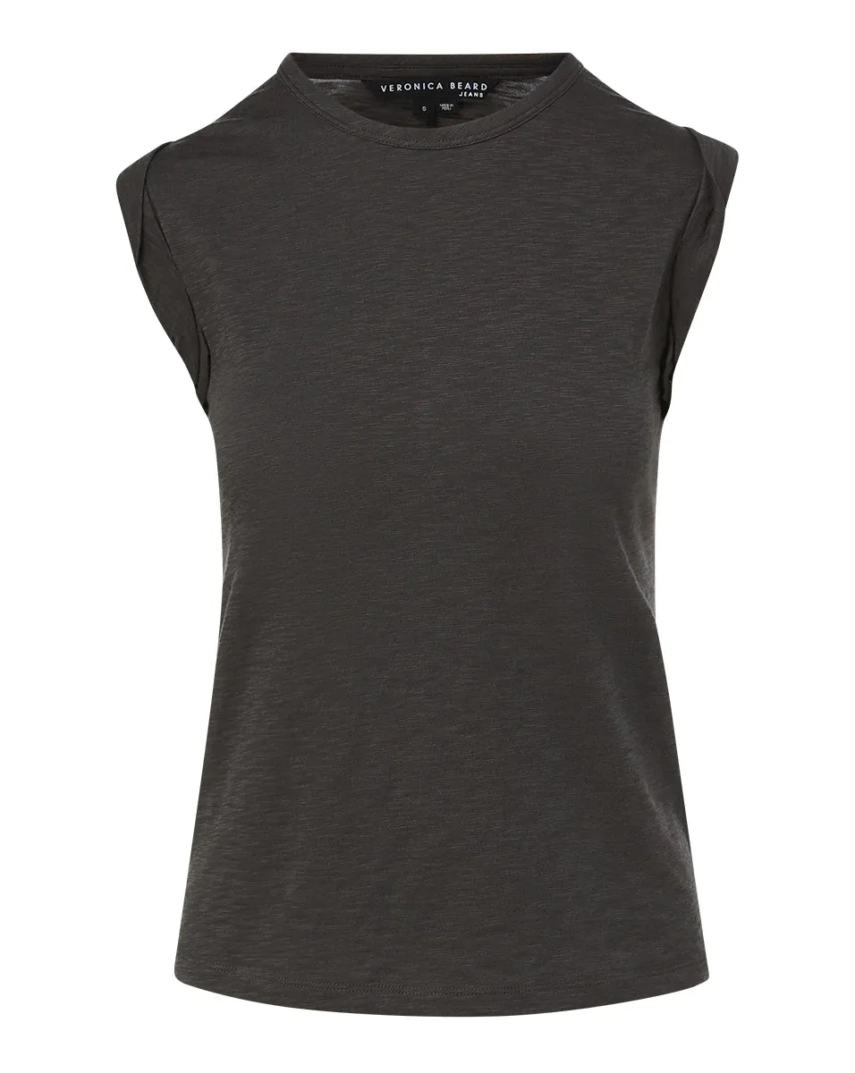DREE MUSCLE TEE IN CHARCOAL