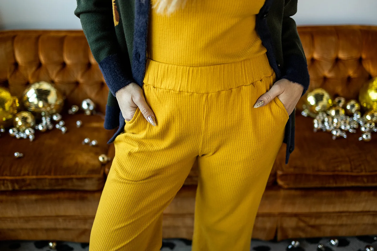 echo pant in gold