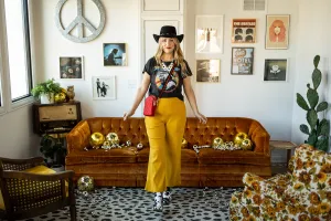 echo pant in gold