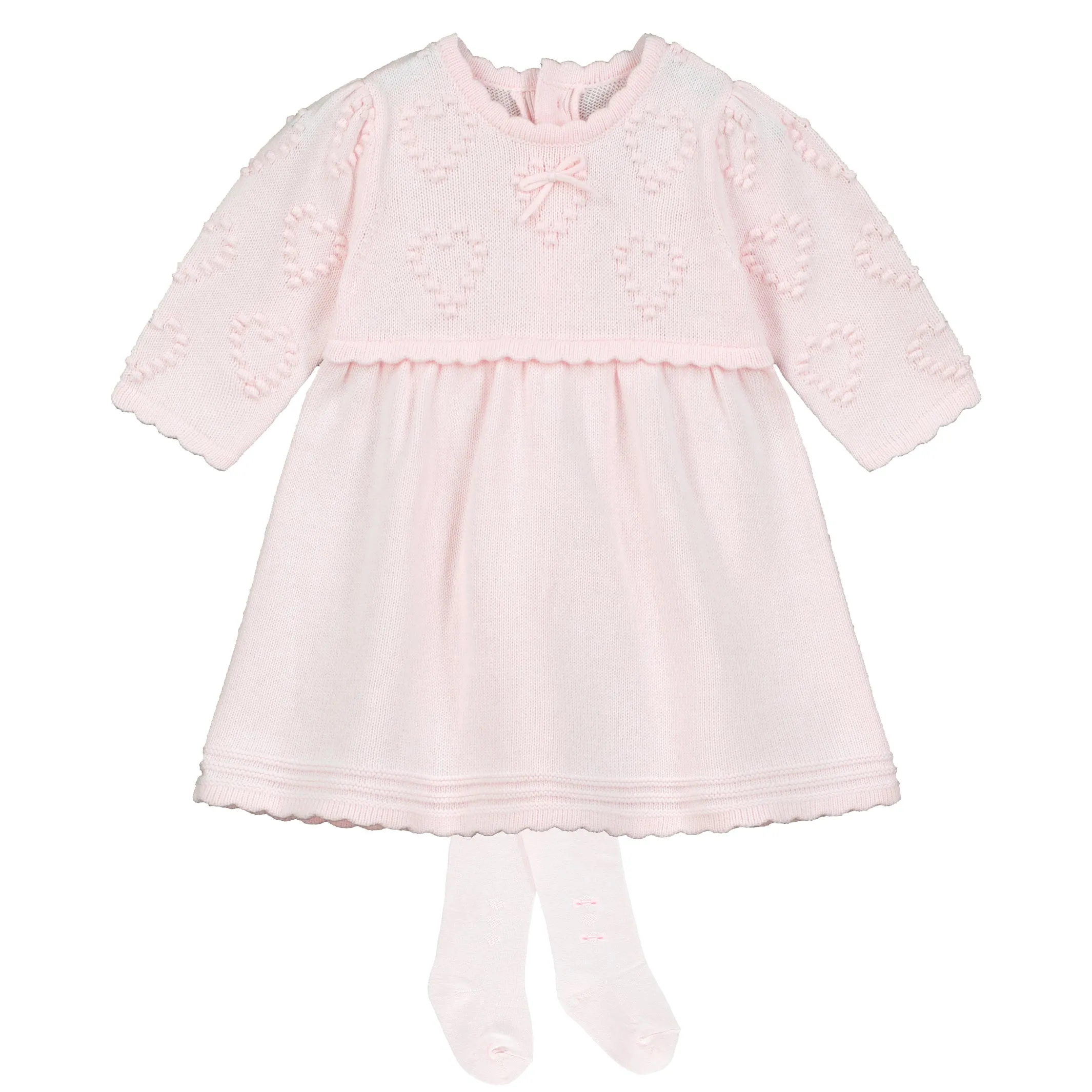 Eilish Knit Hearts Baby Girl Dress