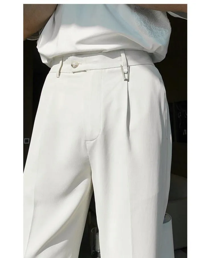 Elastic Waist Suit Pants