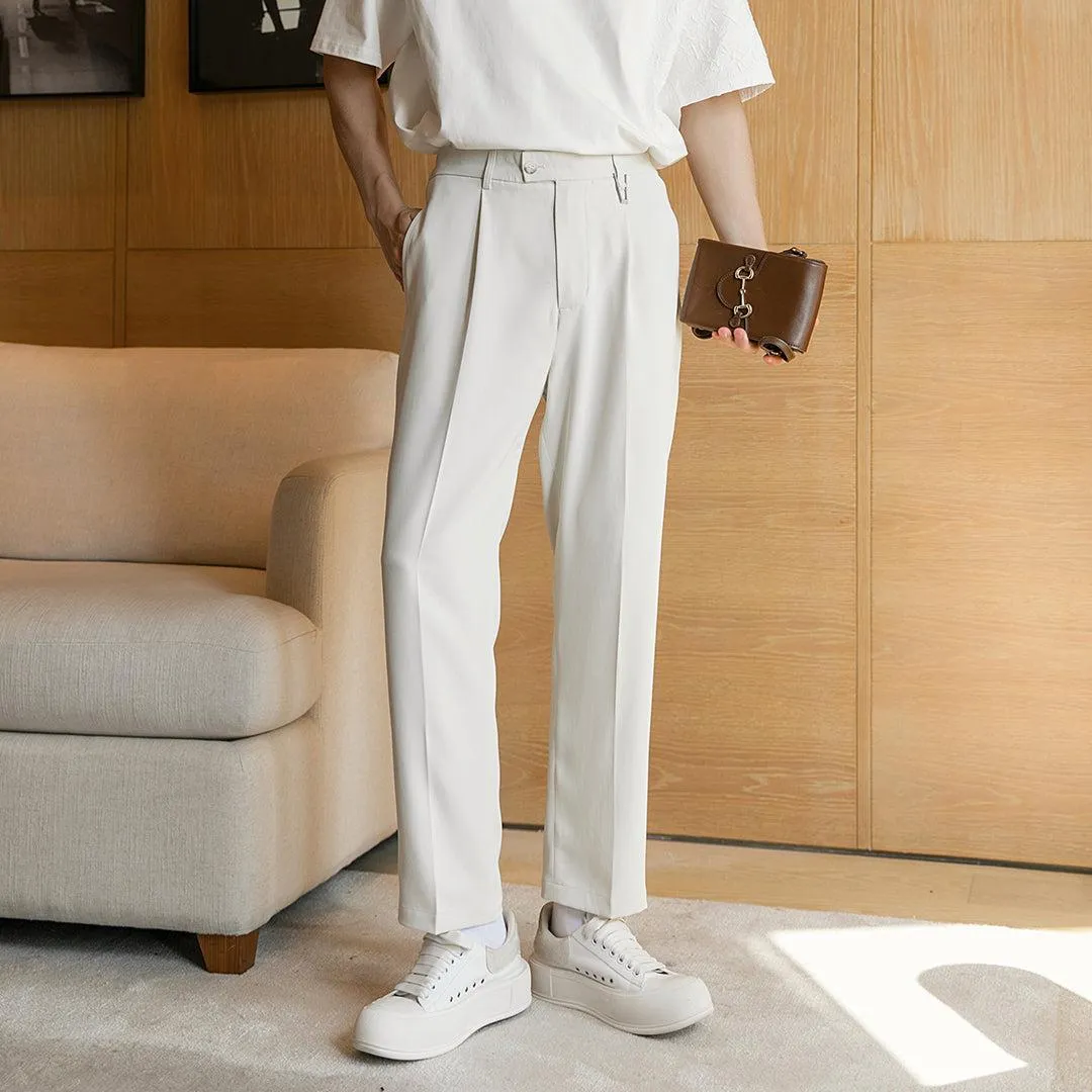 Elastic Waist Suit Pants