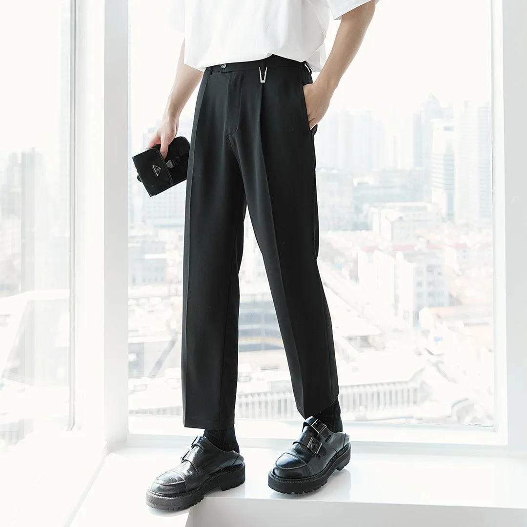 Elastic Waist Suit Pants