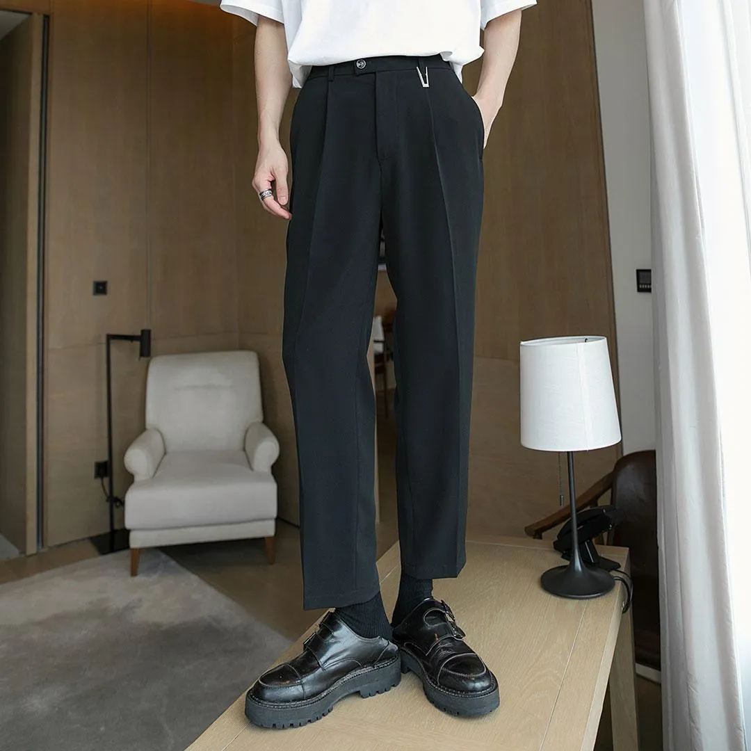 Elastic Waist Suit Pants