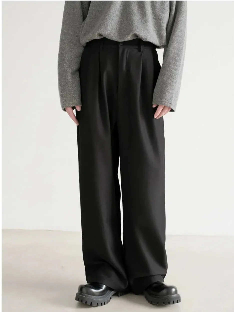Elastic Waistband Wide-Leg Pants