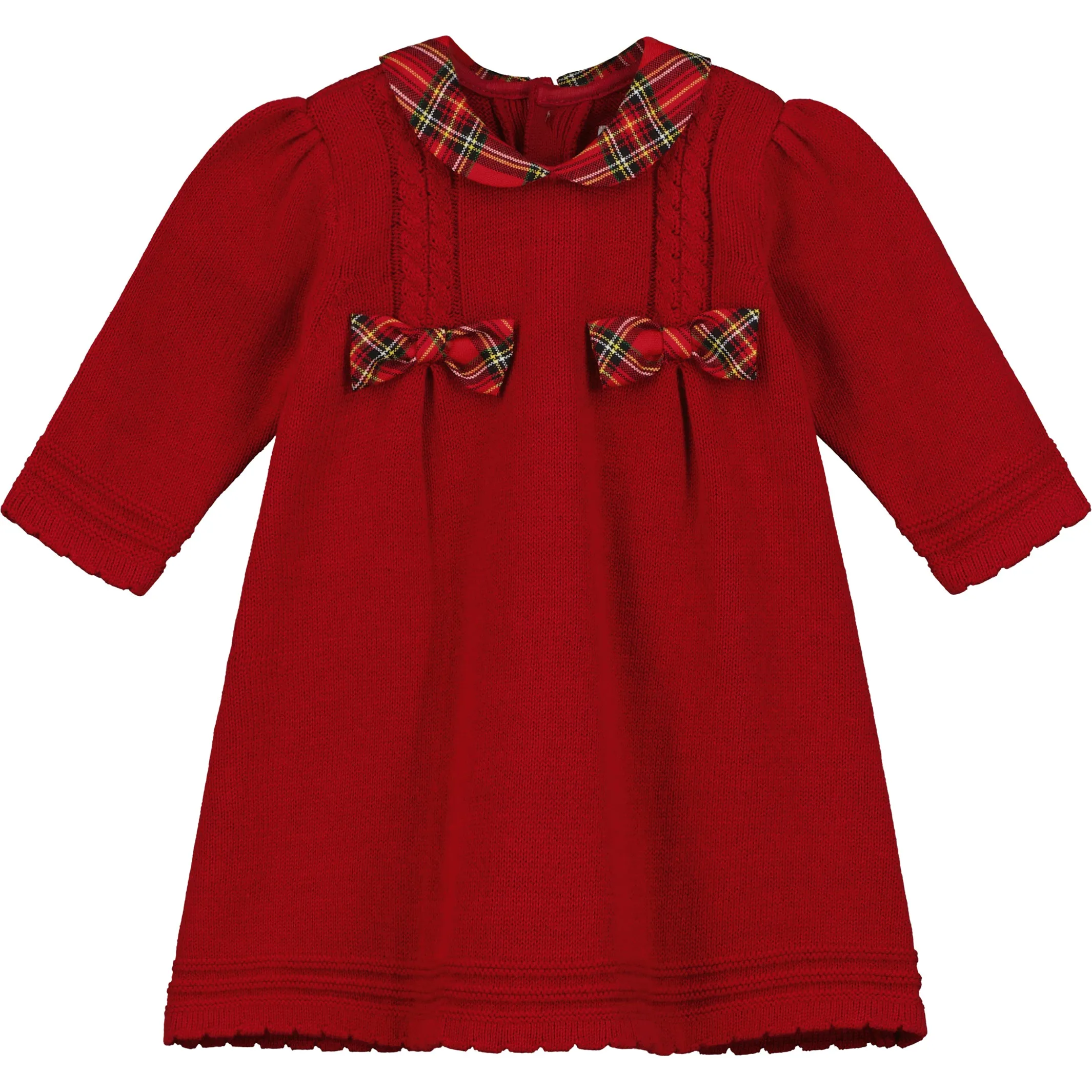 Elizabeth Red Knit Baby Girl Party Dress