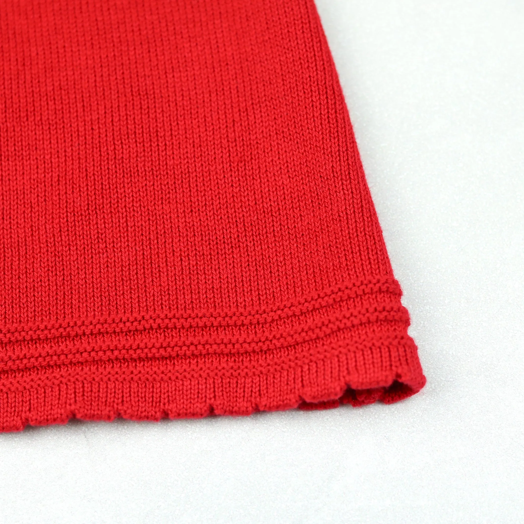 Elizabeth Red Knit Baby Girl Party Dress