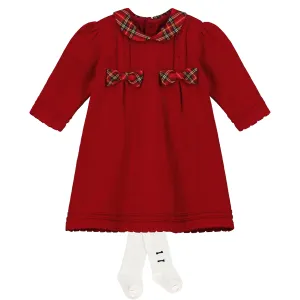 Elizabeth Red Knit Baby Girl Party Dress
