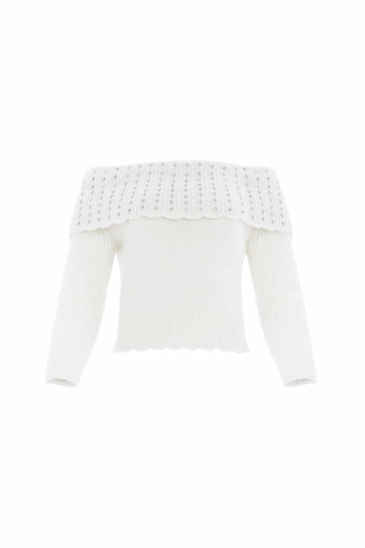 Embellished Bardot Jumper