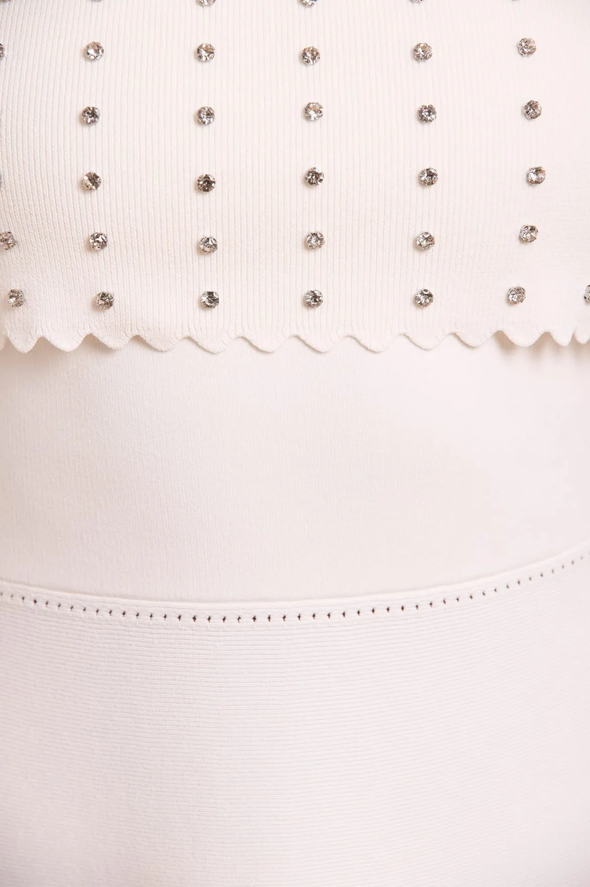 Embellished Bardot Knit Gown