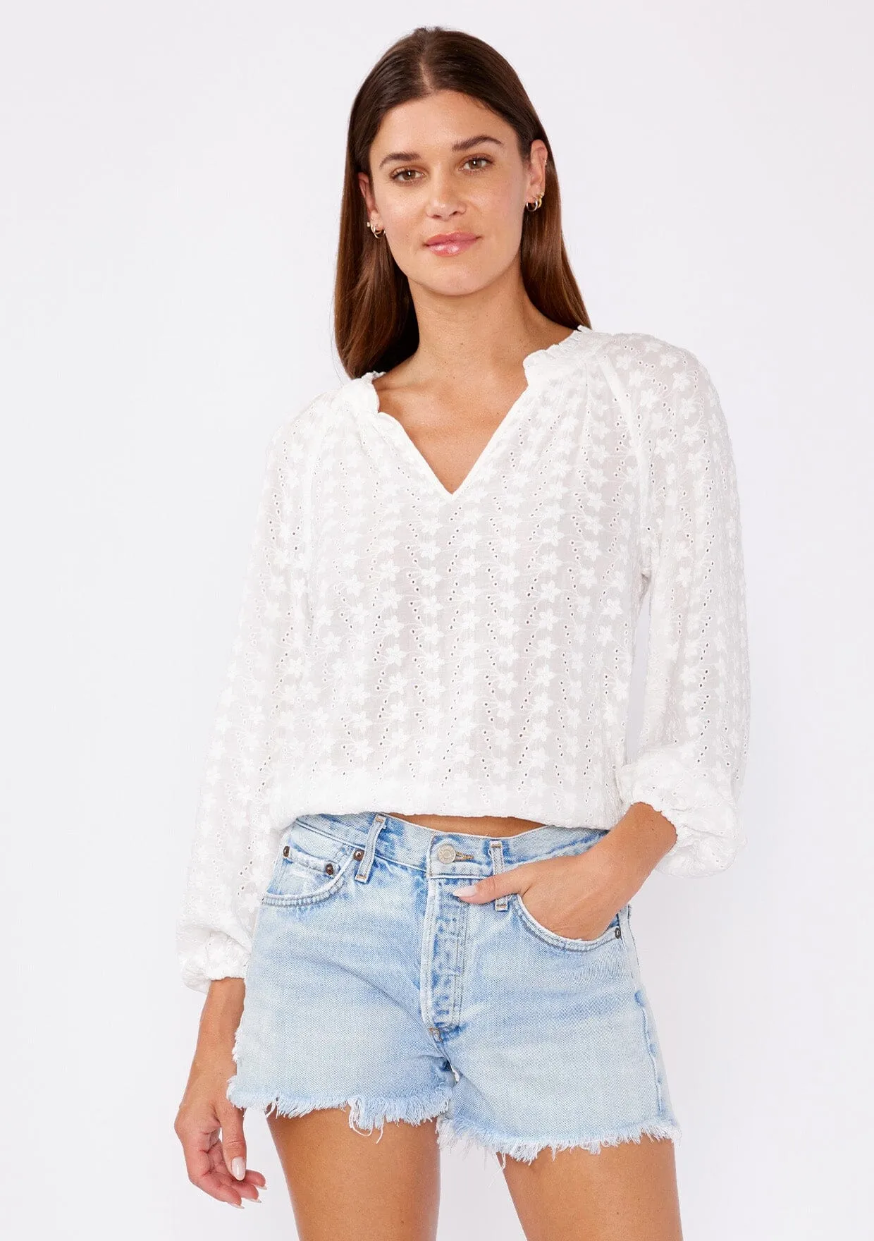 Ethereal Floral Embroidered Blouse