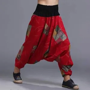 Ethnic Style Casual Baggy Loose Pants