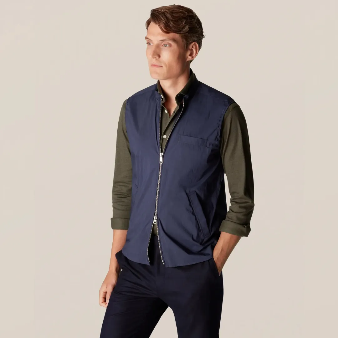 ETON NAVY BLUE WIND VEST