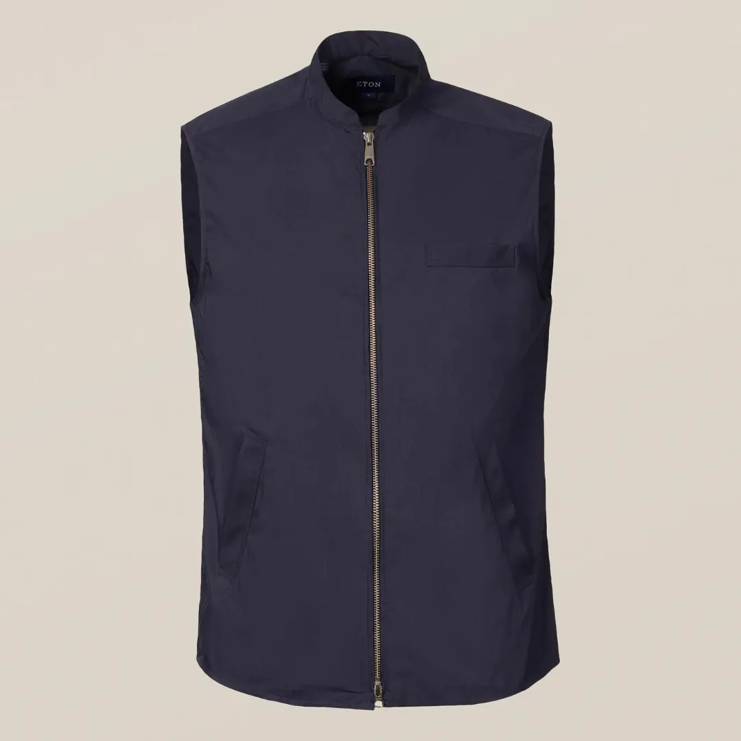 ETON NAVY BLUE WIND VEST